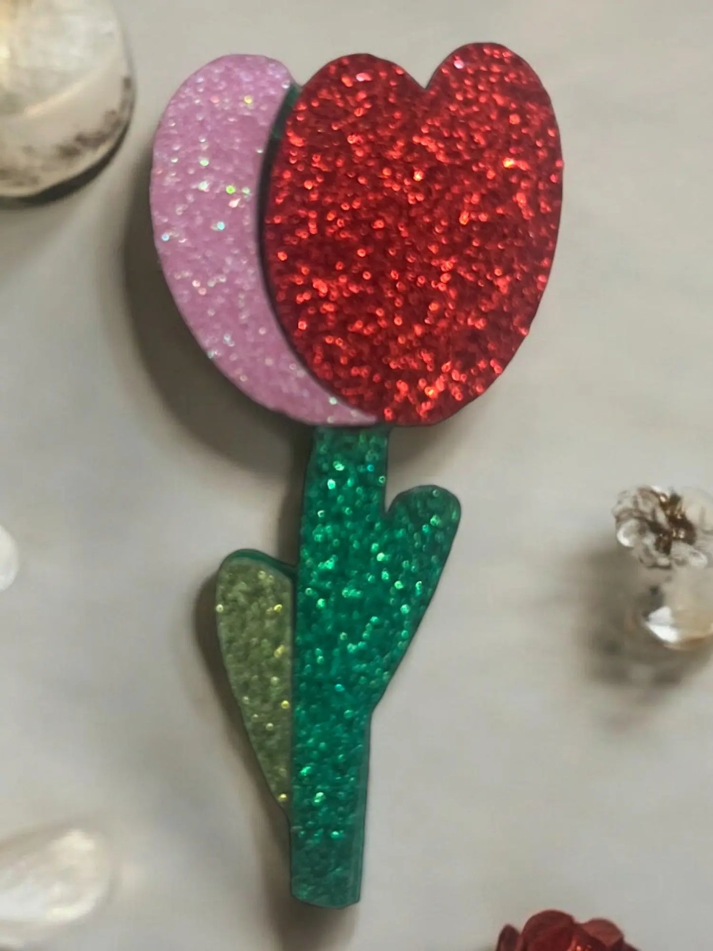 broche Serena - Madame Jolie fleur feutrine paillette